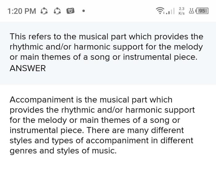 The following excerpt represents melody with harmonic accompaniment.
